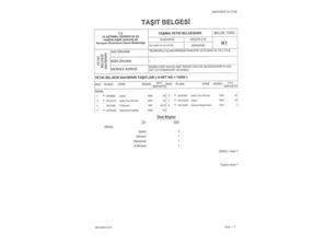 K1-TAŞIT BELGESİ